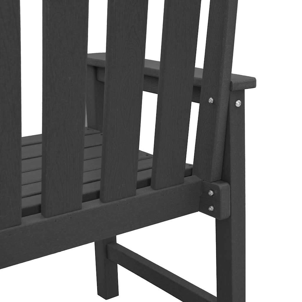 Garden Dining Chair 2 pcs Black 65.5 x 59 x 88 cm HDPE