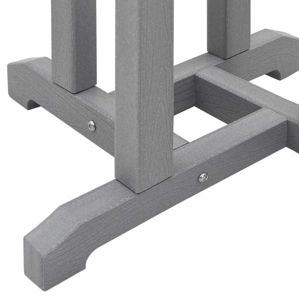 Bar Table Light Grey 55 x 55 x 107 cm Polyethylene