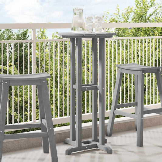 Bar Table Light Grey 55 x 55 x 107 cm Polyethylene