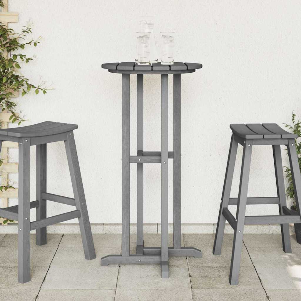 Bar Table Light Grey 55 x 55 x 107 cm Polyethylene