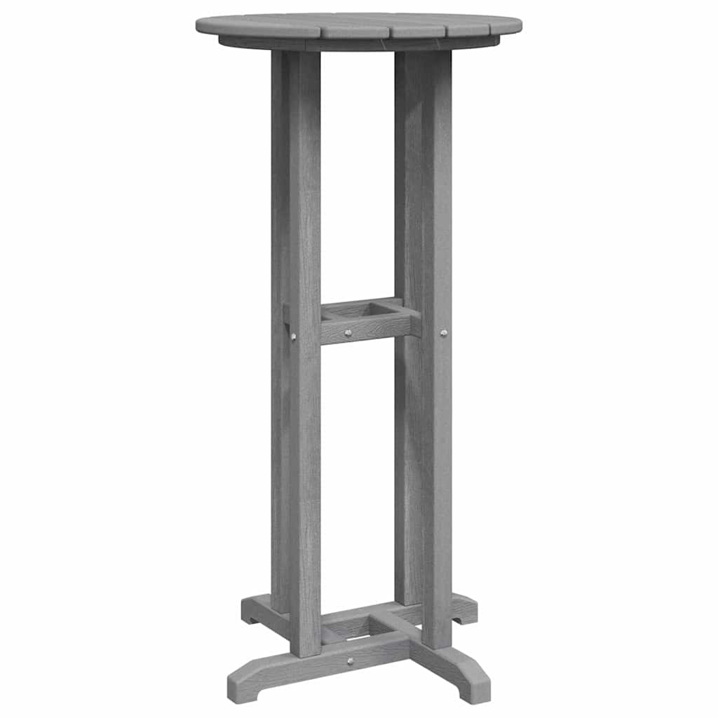 Bar Table Light Grey 55 x 55 x 107 cm Polyethylene
