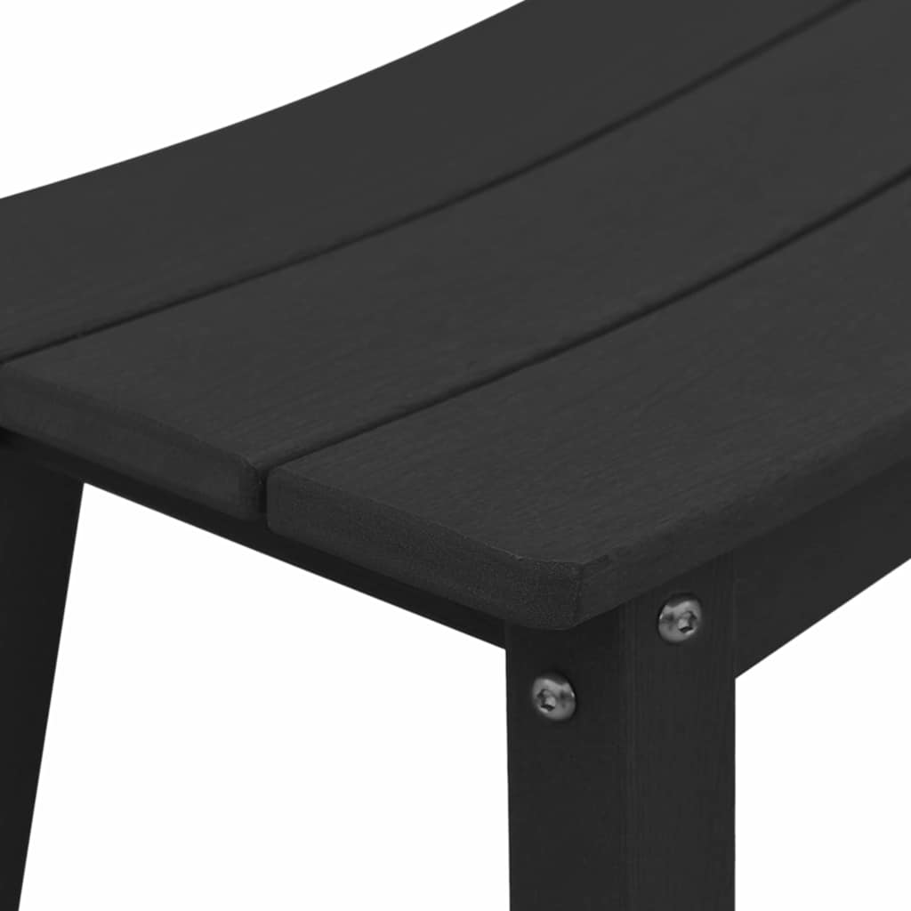 Bar Stool 2 pcs Black 52 x 43 x 73.5 cm HDPE