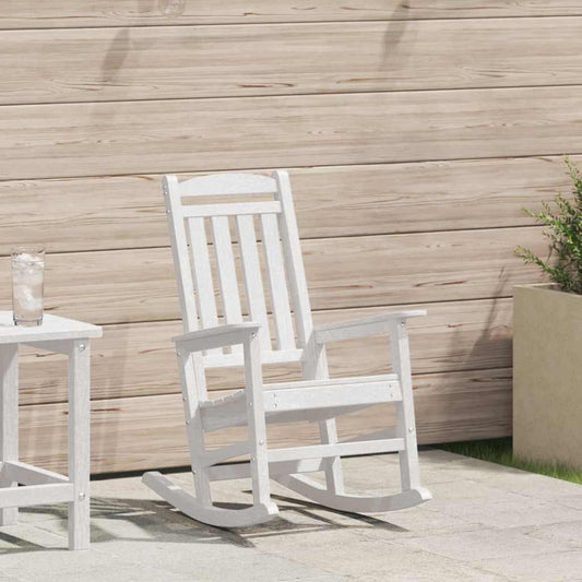 Garden Rocking Chair White HDPE