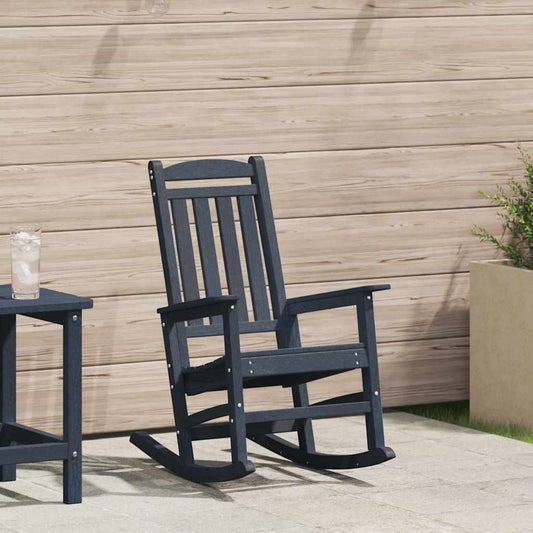 Garden Rocking Chair Navy Blue HDPE