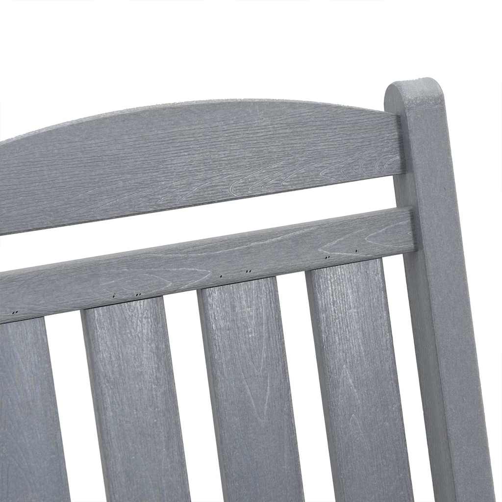 Garden Rocking Chair Light Grey 92 x 70 x 108cm HDPE
