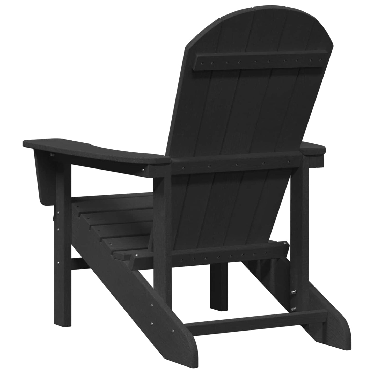 Adirondack Chair Black 82 x 74 x 92 cm HDPE