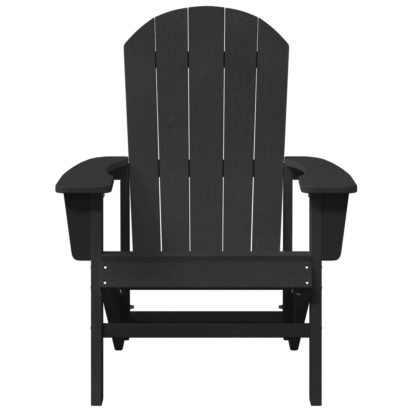 Adirondack Chair Black 82 x 74 x 92 cm HDPE