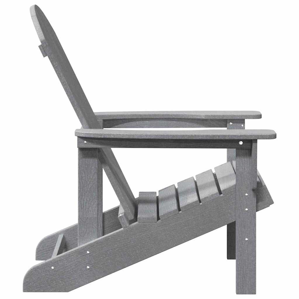 Adirondack Chair Light Grey 82 x 74 x 92 cm HDPE