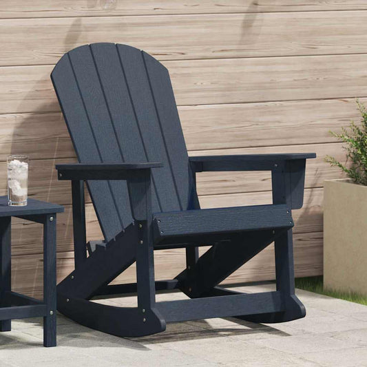 Adirondack Rocking Chair Navy Blue HDPE