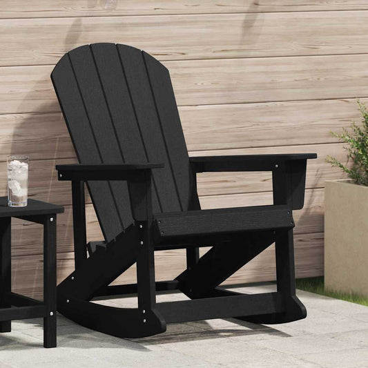 Adirondack Rocking Chair Black HDPE