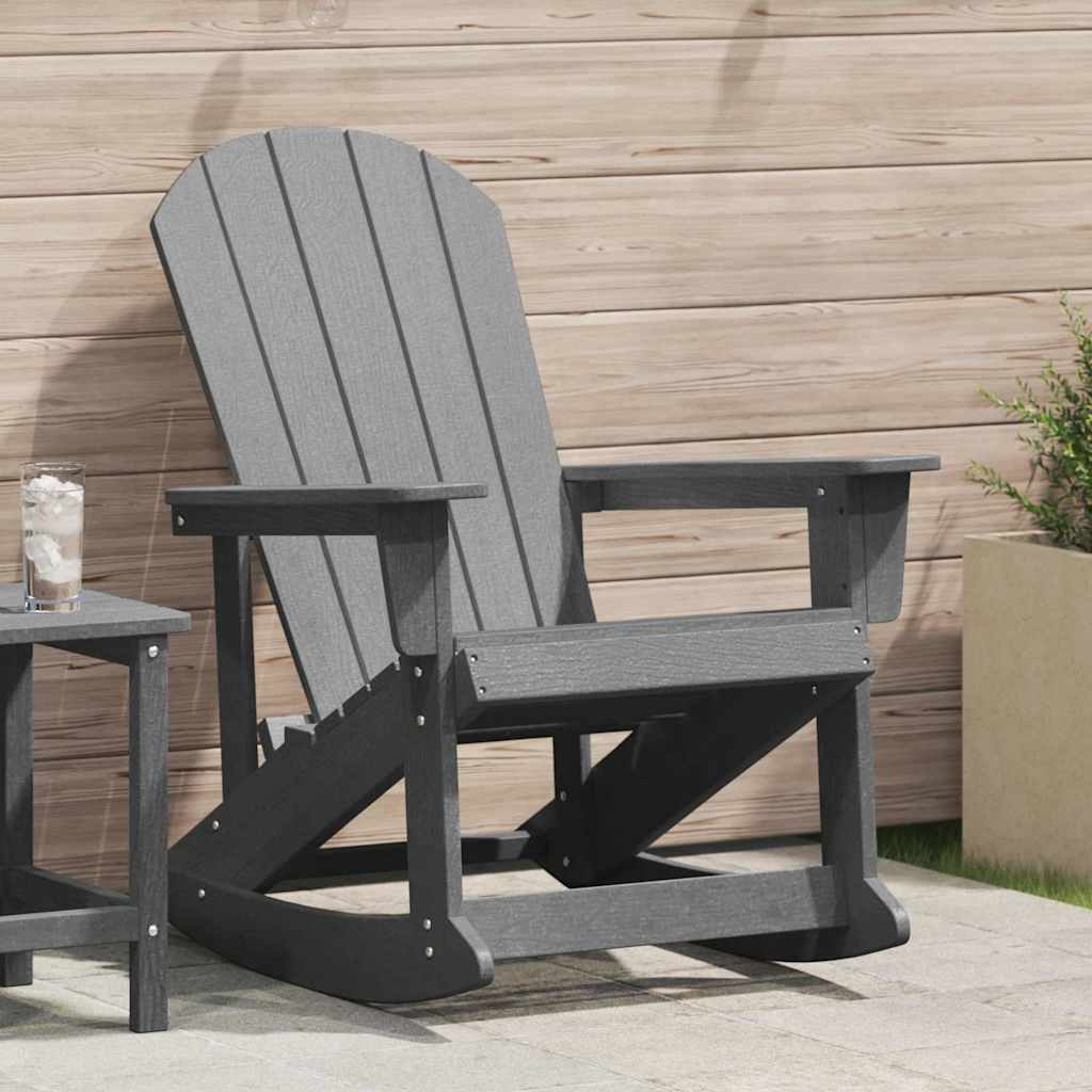 Adirondack Rocking Chair Light Grey HDPE