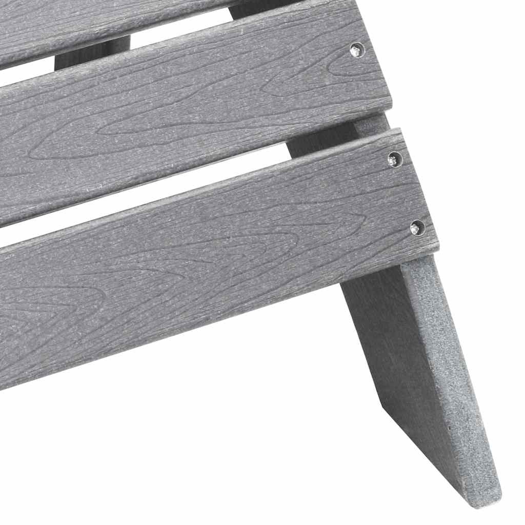 Adirondack Chair Light Grey 82 x 74 x 92 cm HDPE