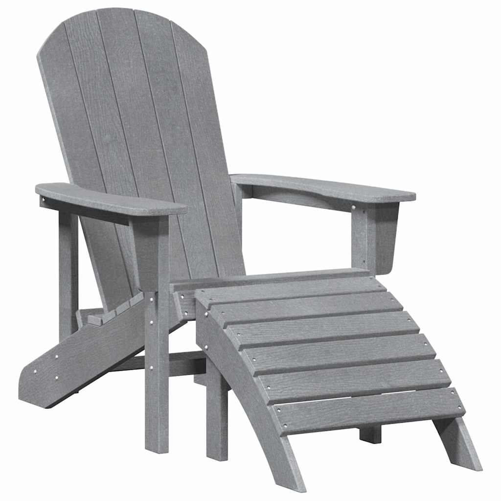 Adirondack Chair Light Grey 82 x 74 x 92 cm HDPE