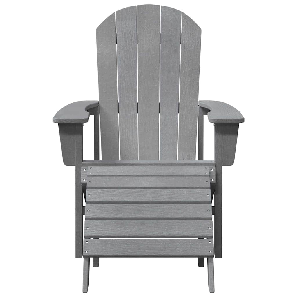 Adirondack Chair Light Grey 82 x 74 x 92 cm HDPE