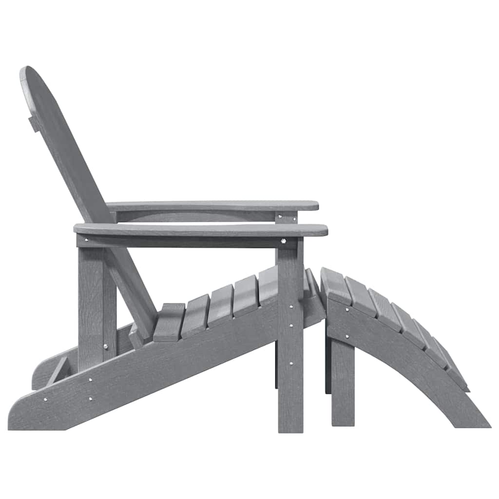 Adirondack Chair Light Grey 82 x 74 x 92 cm HDPE