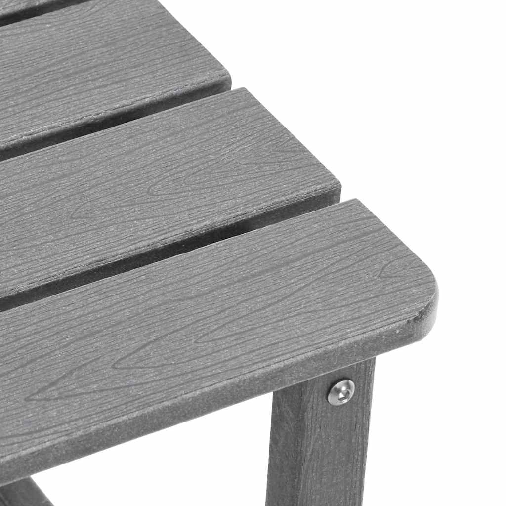 Side Table Light Grey 38 x 38 x 46 cm Polyethylene