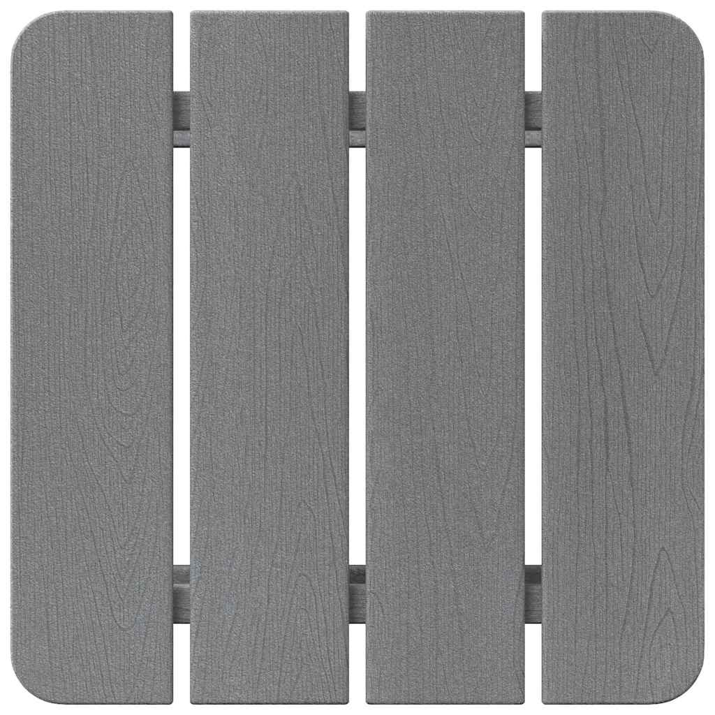 Side Table Light Grey 38 x 38 x 46 cm Polyethylene