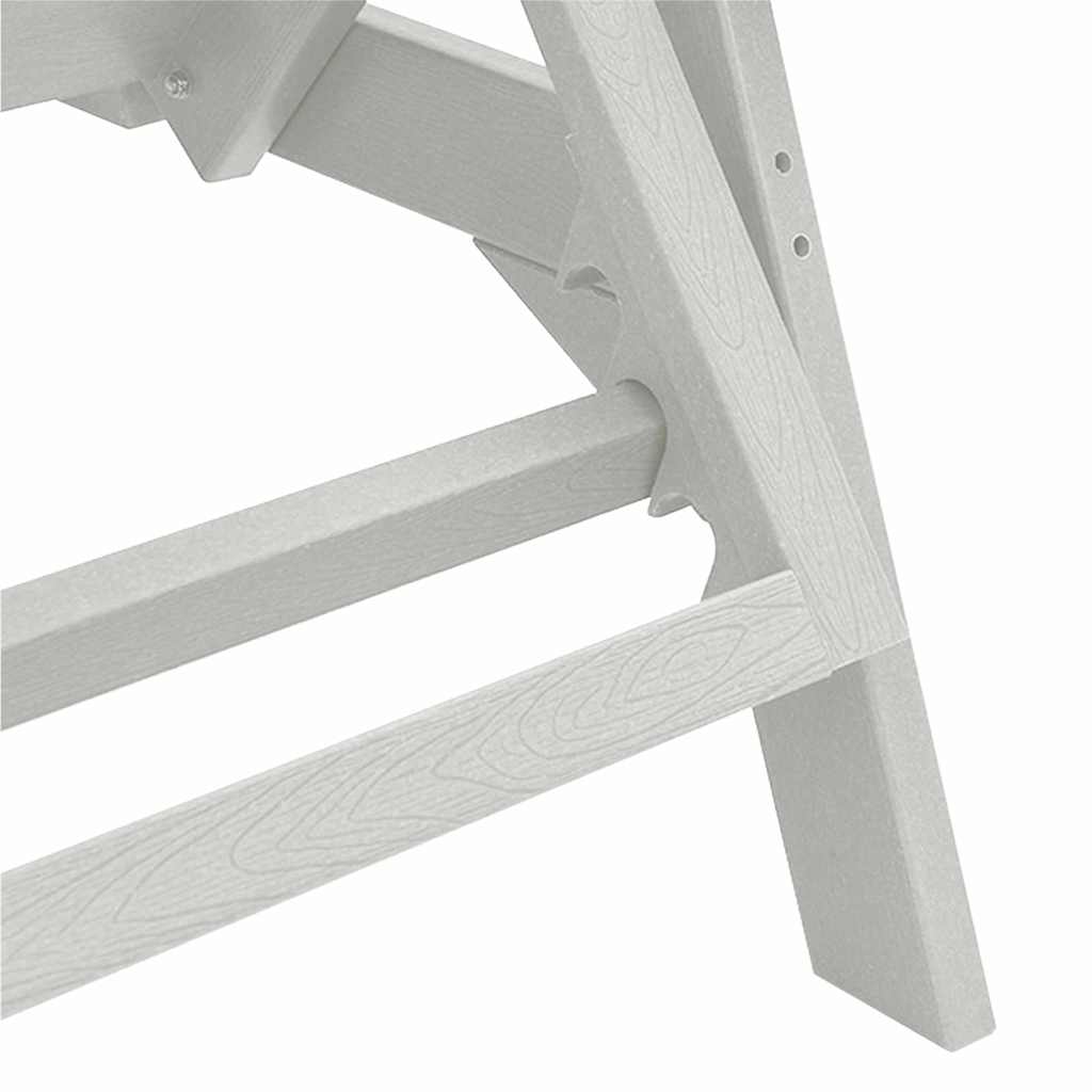 Sun Lounger White 195.5 x 53 x 98.5 cm HDPE