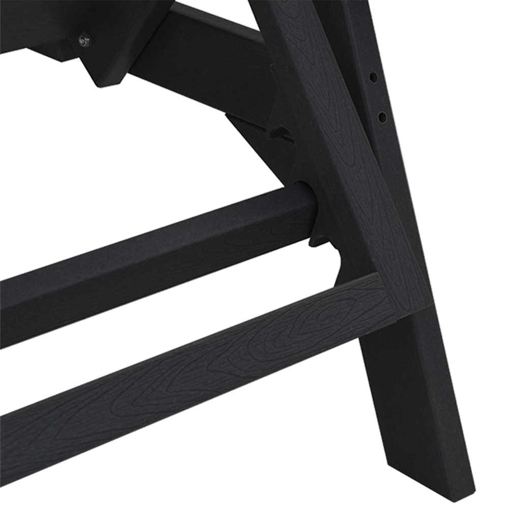Sun Lounger Black 195.5 x 53 x 98.5 cm HDPE
