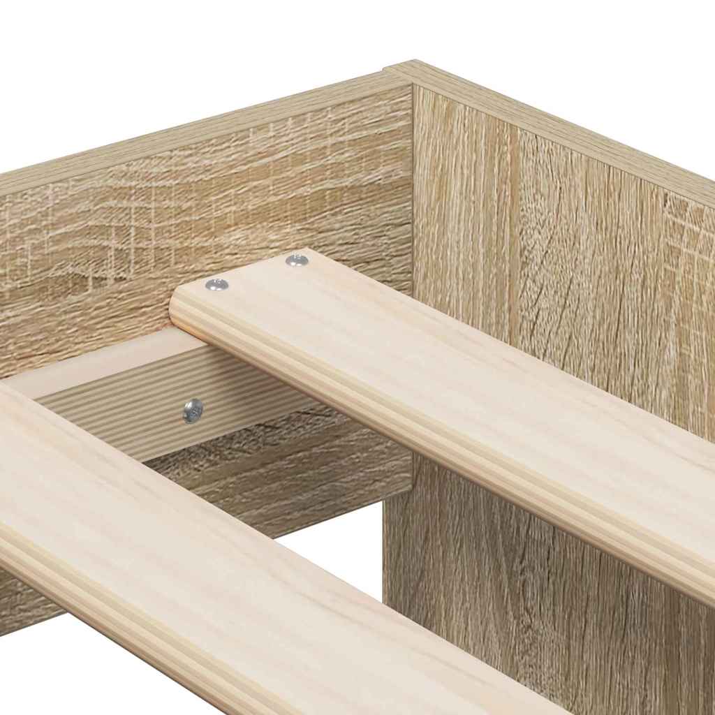 Bed Frame with Drawer Sonoma Oak 90 x 200 cm Engineered Wood