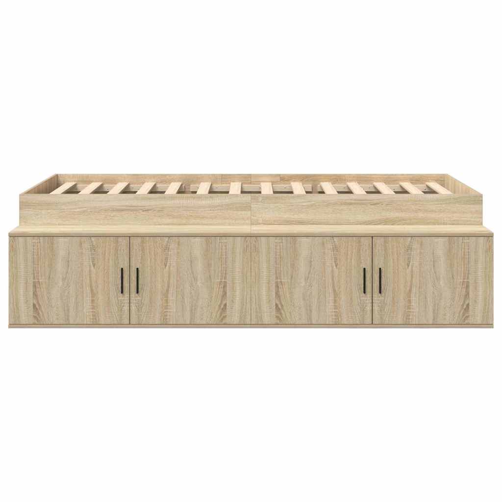 Bed Frame with Drawer Sonoma Oak 90 x 200 cm Engineered Wood