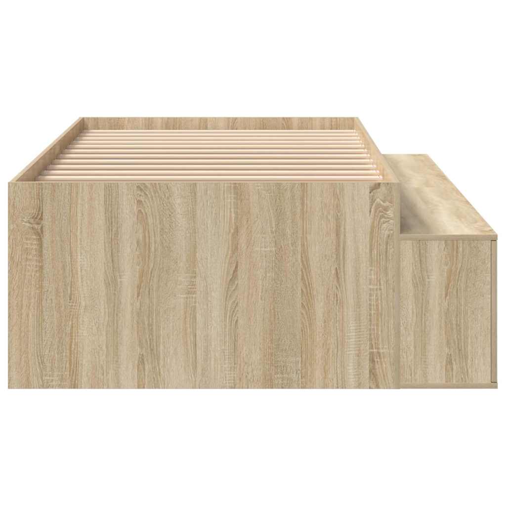 Bed Frame with Drawer Sonoma Oak 90 x 200 cm Engineered Wood