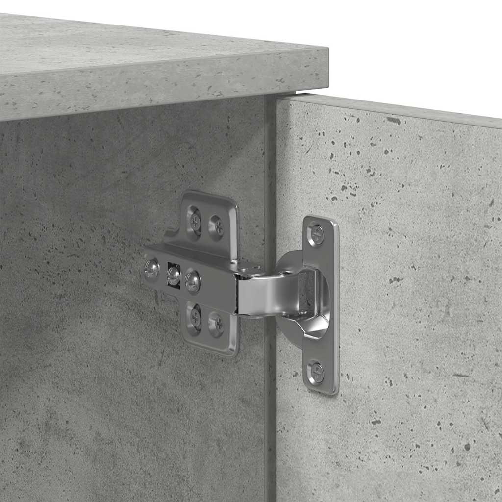 Bed Frame with Drawer Concrete Grey 80 x 200 cm Engineered Wood