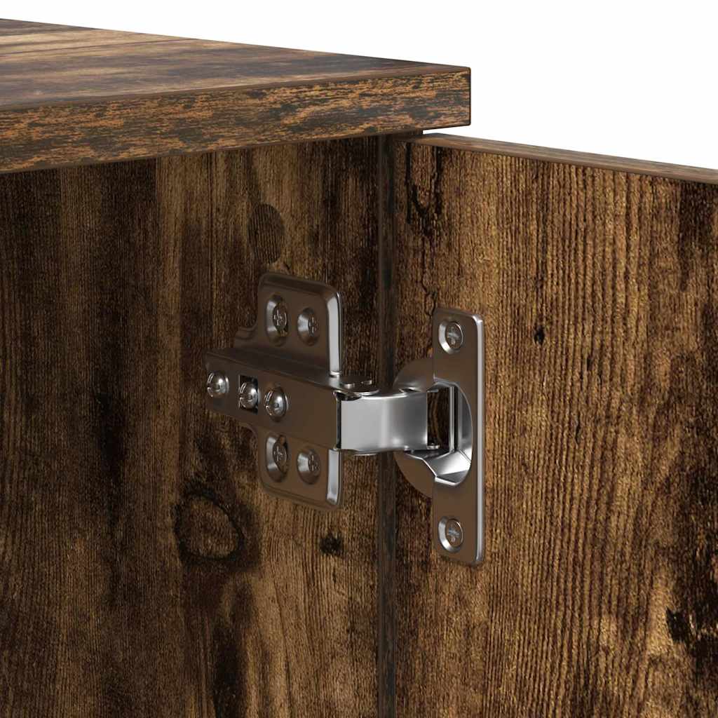 Bed Frame with Drawer Smoked Oak 90 x 190 cm Engineered Wood