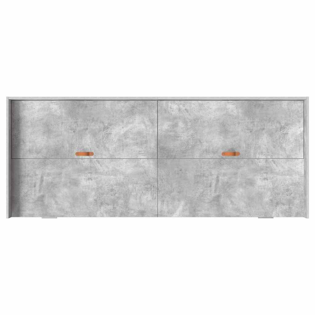 Bed Frame Concrete Grey 98.5 x 200 cm Engineered Wood