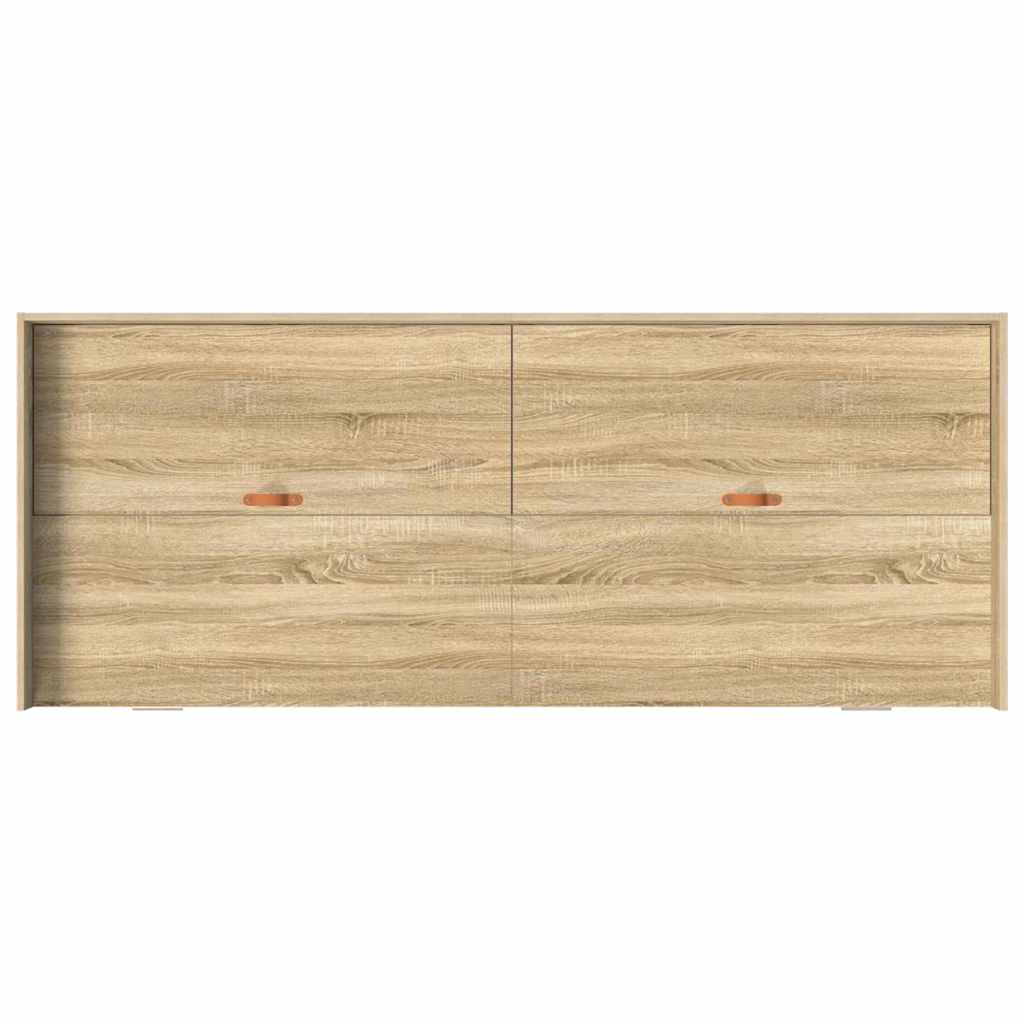 Bed Frame with Headboard Sonoma Oak 90 x 200 cm Engineered Wood