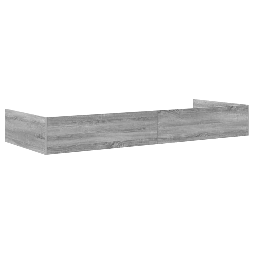 Bed Frame with Drawer Grey Sonoma 90 x 200 cm Engineered Wood