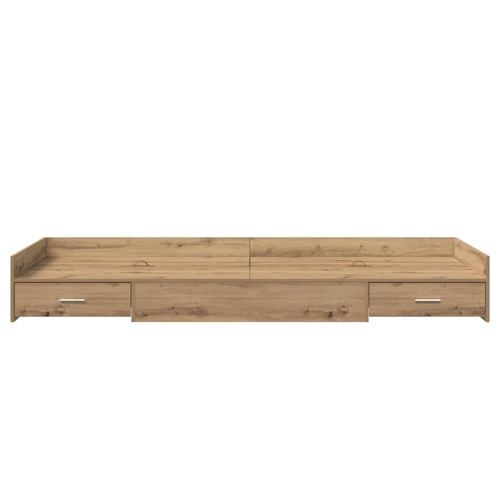 Bed Frame with Drawer Artisan Oak 90 x 200 cm Engineered Wood