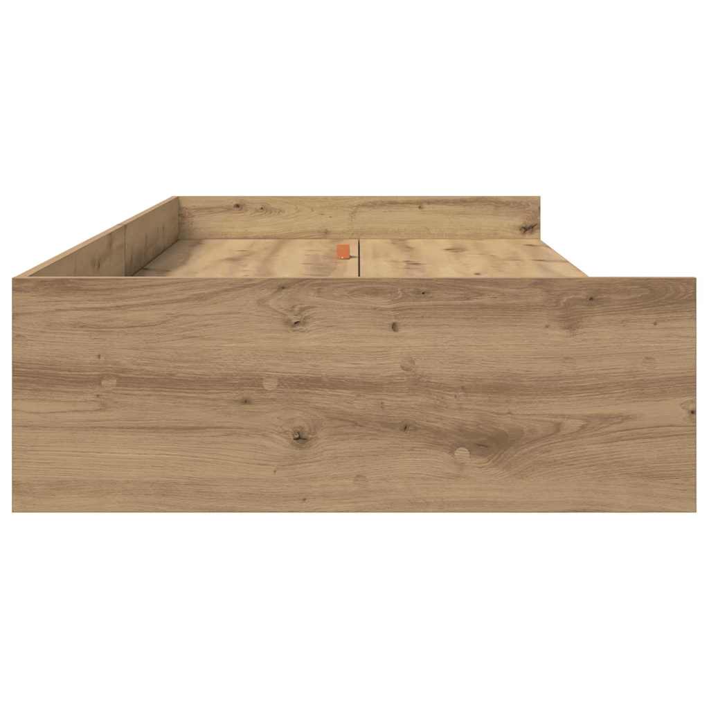 Bed Frame with Drawer Artisan Oak 90 x 200 cm Engineered Wood