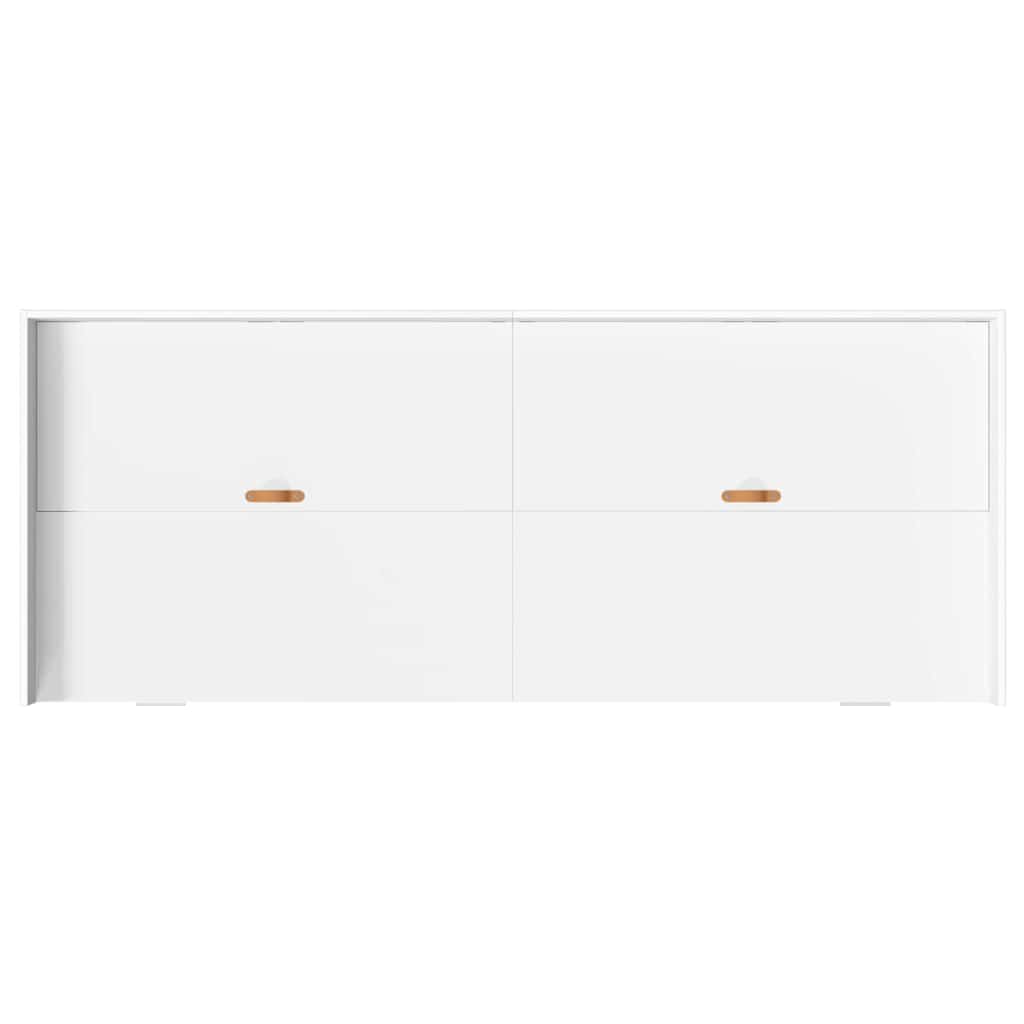 Bed Frame with Headboard White 80 x 200 cm Engineered Wood