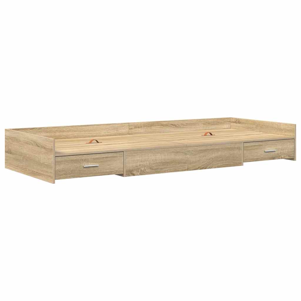 Bed Frame with Headboard Sonoma Oak 80 x 200 cm Engineered Wood