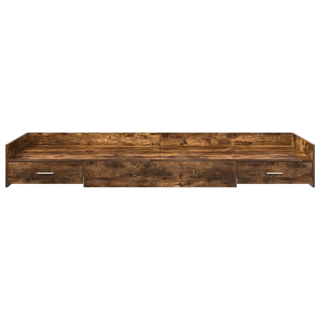 Bed Frame with Headboard Smoked Oak 80 x 200 cm Engineered Wood