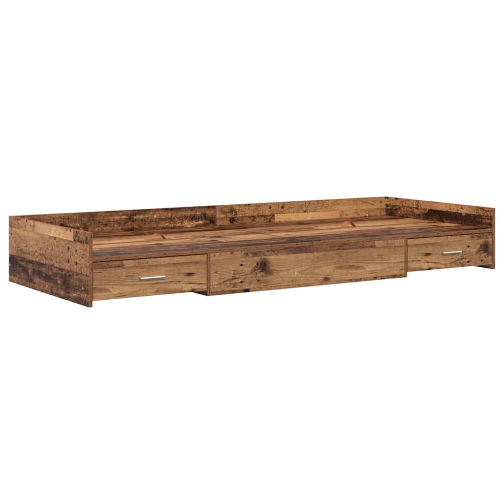 Bed Frame with Headboard Old Wood 80 x 200 cm Engineered Wood