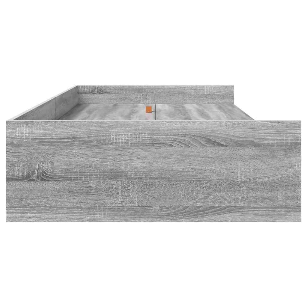 Bed Frame with Drawer Grey Sonoma 90 x 190 cm Engineered Wood