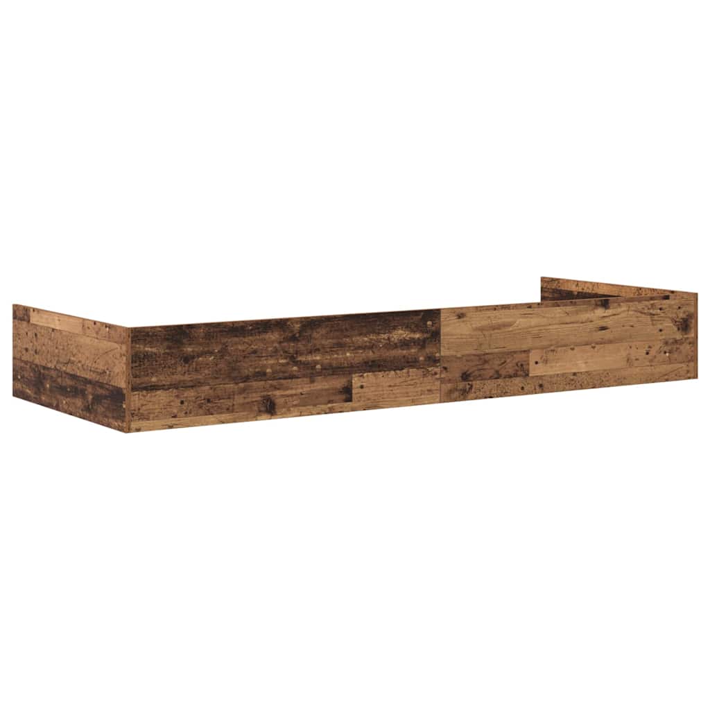 Bed Frame with Headboard Old Wood 90 x 190 cm Engineered Wood