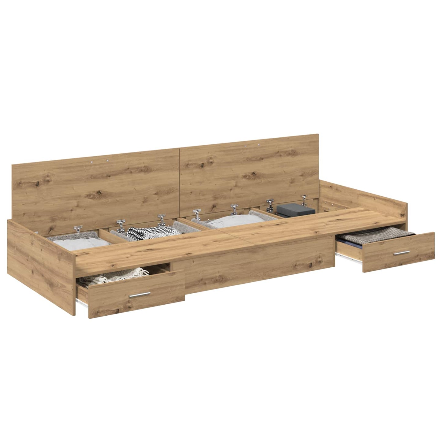 Bed Frame with Drawer Artisan Oak 90 x 190 cm Engineered Wood