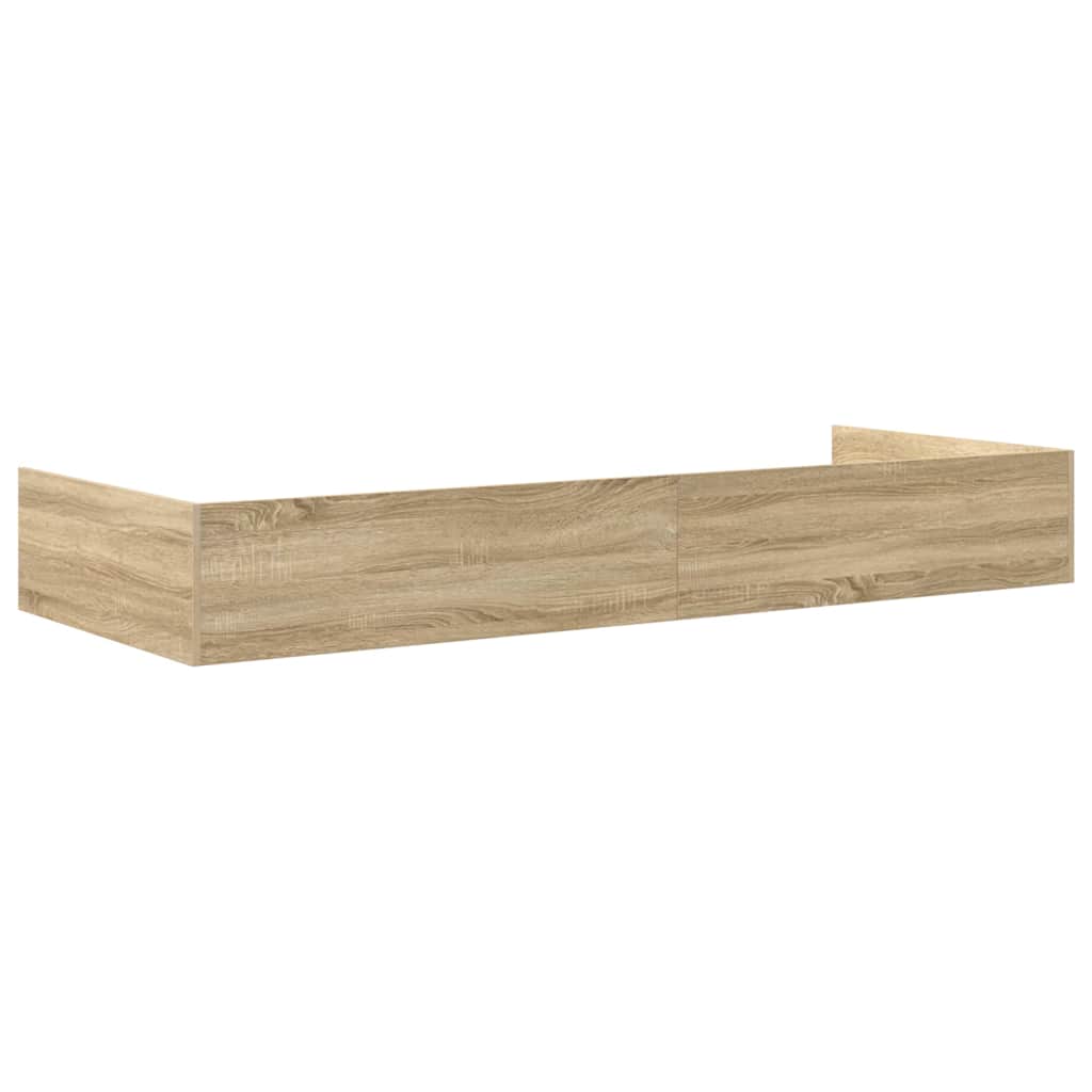 Bed Frame with Headboard Sonoma Oak 75 x 190 cm Engineered Wood