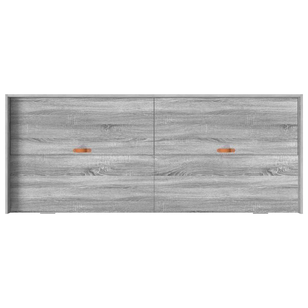 Bed Frame with Drawer Grey Sonoma 75 x 190 cm Engineered Wood