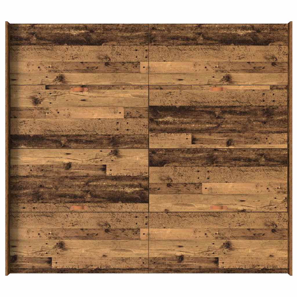 Storage Bed Frame Old Wood 200 x 200 cm Engineered Wood