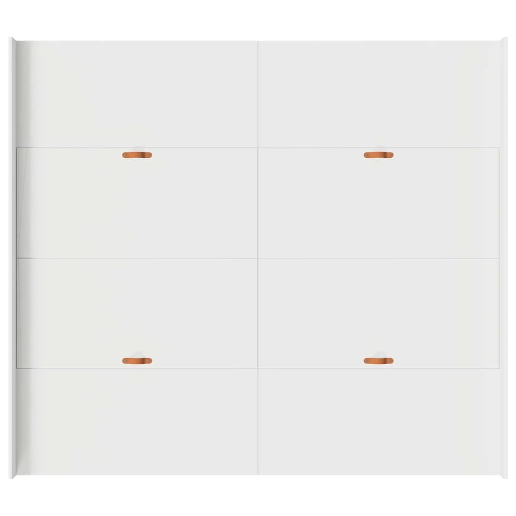 Storage Bed Frame White 180 x 200 cm Engineered Wood