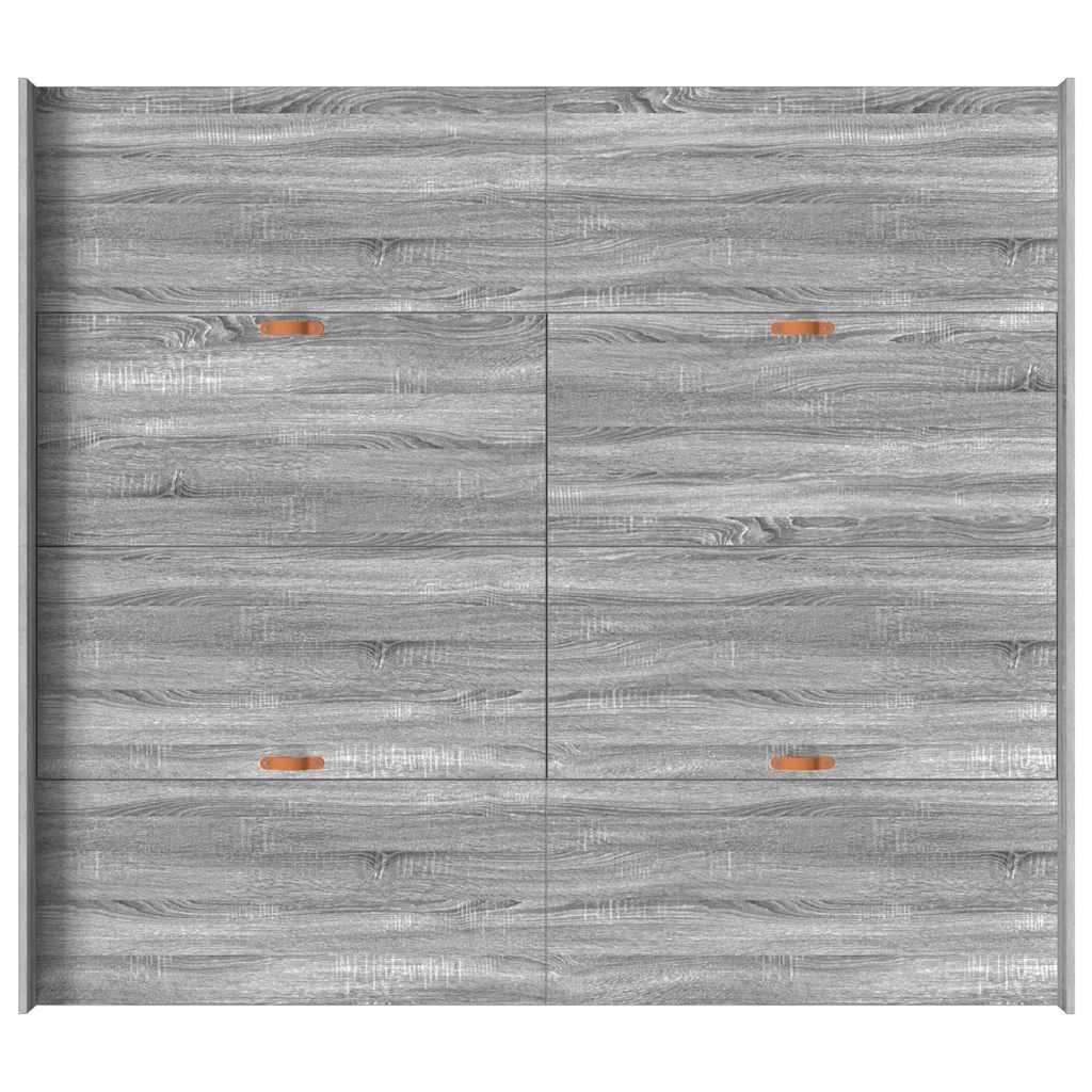 Storage Bed Frame Grey Sonoma 180 x 200 cm Engineered Wood