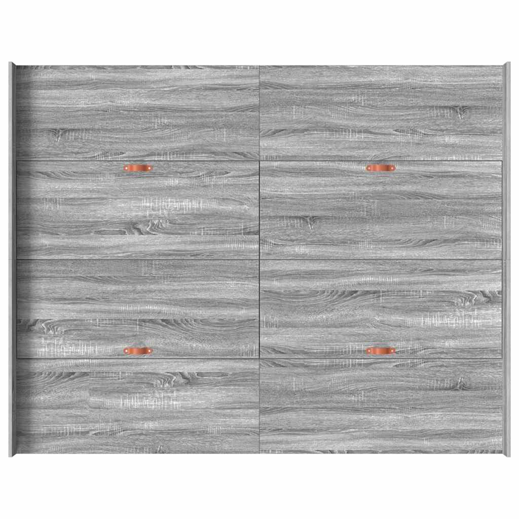 Storage Bed Frame Grey Sonoma 150 x 200 cm Engineered Wood