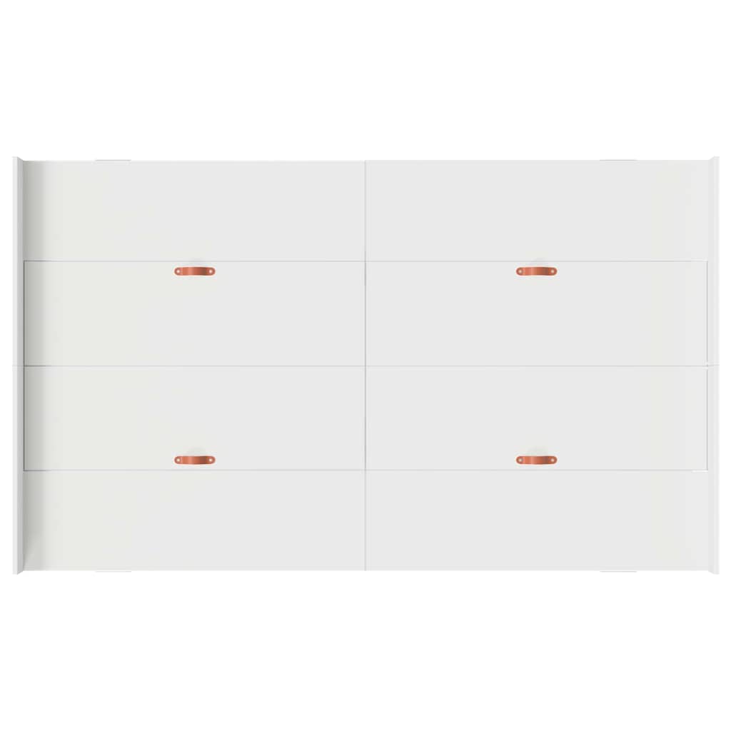 Storage Bed Frame White 120 x 200 cm Engineered Wood