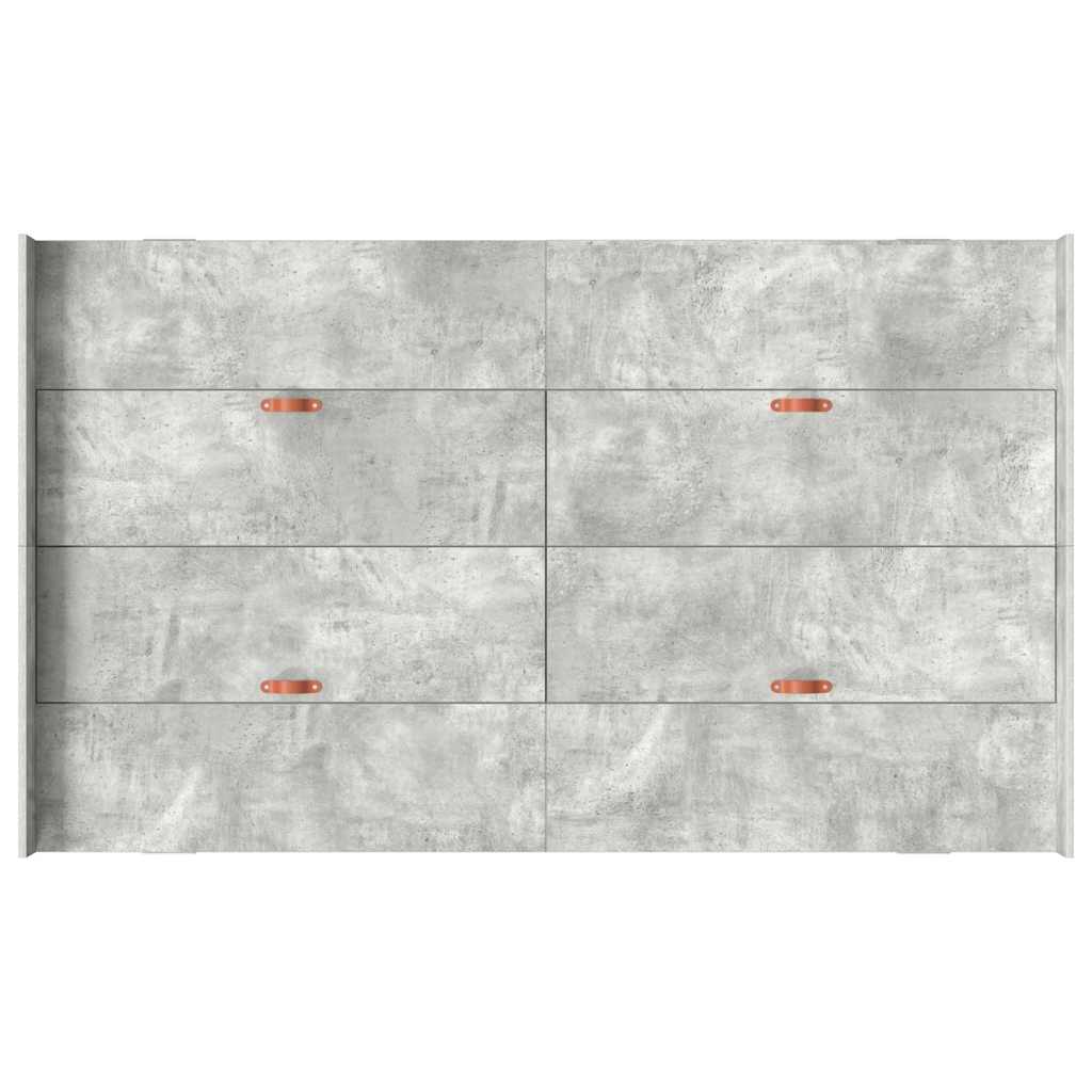 Storage Bed Frame Concrete Grey 120 x 200 cm Engineered Wood