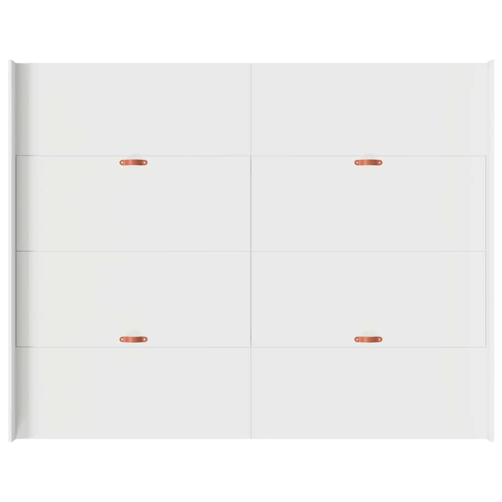 Storage Bed Frame White 140 x 190 cm Engineered Wood