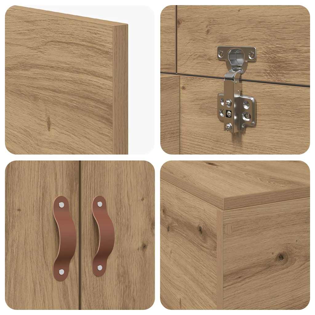 Storage Bed Frame Artisan Oak 90 x 200 cm Engineered Wood